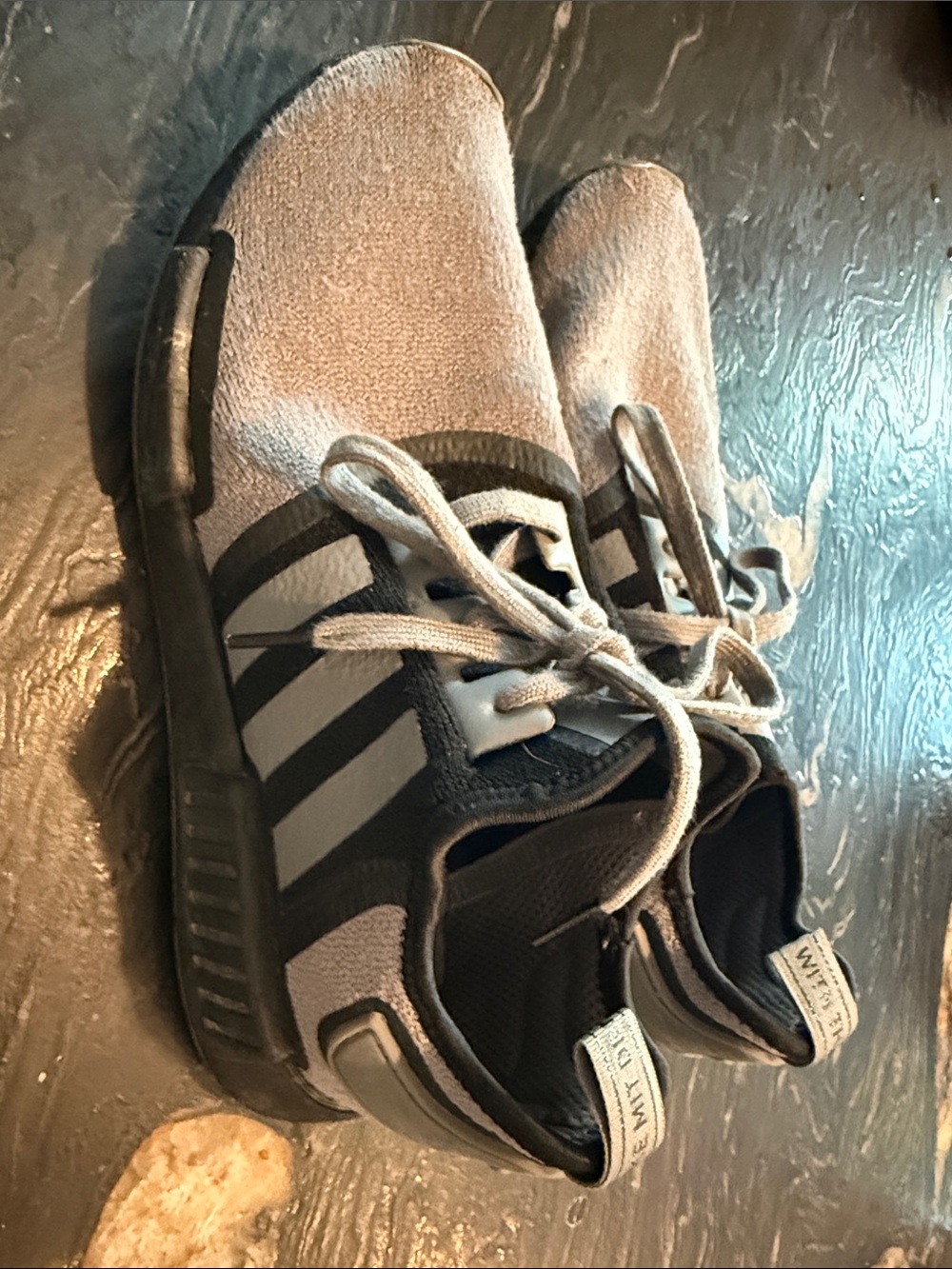 adidas Gray and Black Men's Athletic Sneakers